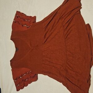 Torrid 2XL Maroon Blouse
